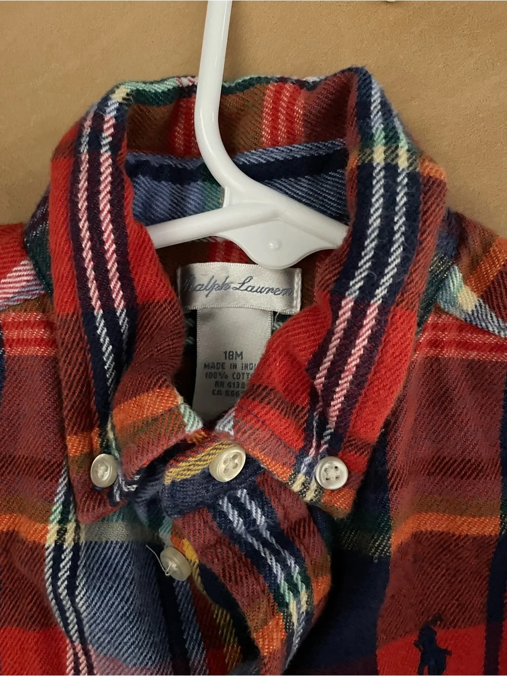 Ralph Lauren Multicolor Plaid Button-Down Kids Shirt